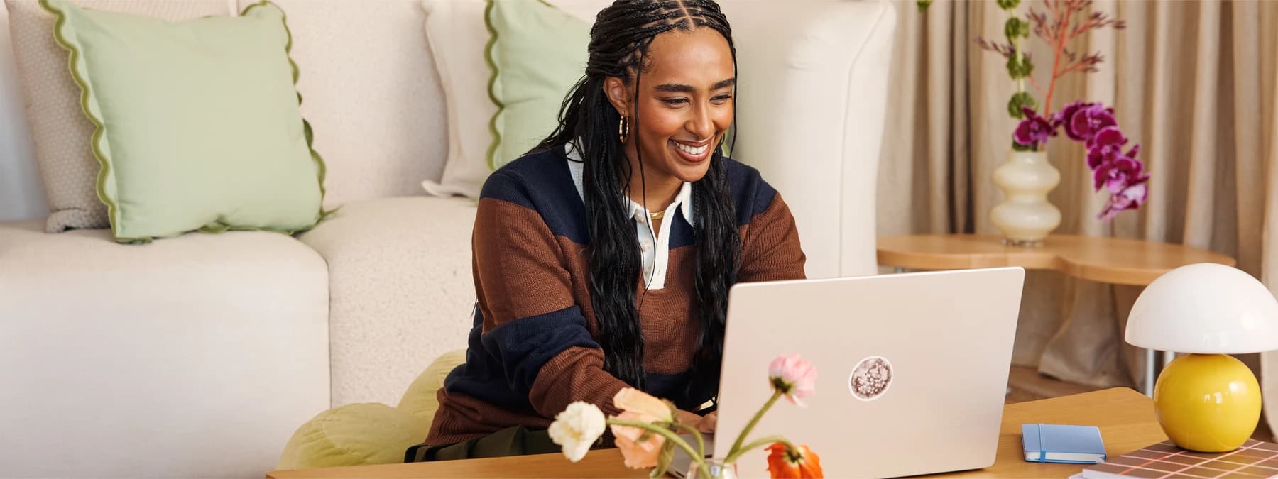 She uses code to make art article button